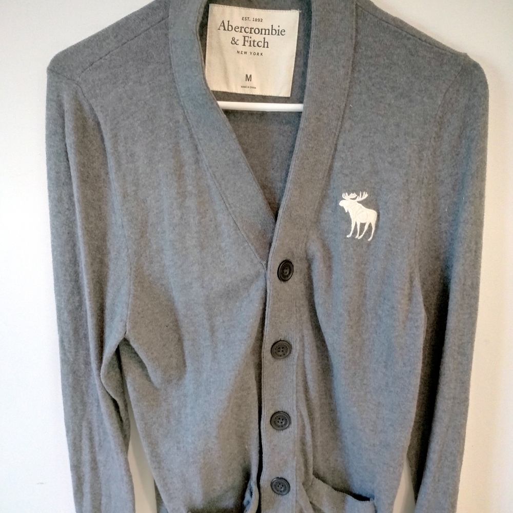 Abercrombie & Fitch Charcoal Cardigan for Men